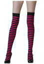 ブラック and Fuchsia Striped Stockings ハロウィン コスプレ 衣装 仮装 小道具 おもしろい イベント パーティ ハロウィーン 学...