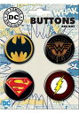 DC 2 Logo 4-Button Set ハロウィン コスプレ 衣装 仮装 小道具 おもしろい イベント パーティ ハロウィーン 学芸会