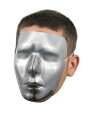 Blank Chrome マスク for Men ハロウィン コスプレ 衣装 仮装 小道具 おもしろい イベント パーティ ハロウィーン 学芸会