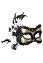 ブラック and Gold Sequin and Feather Mardi Gras マスク ハロウィン コスプレ 衣装 仮装 小道具 おもしろい イベント パーティ ハロウィーン 学芸会