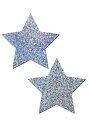 Pastease Silver Star Pasties | コスプレ 衣装 仮装 小道具 おもしろい イベント パーティ 発表会 デコレーション リボン アク...
