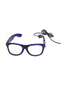 ブラック Frame EL Wire Purple Lighted 眼鏡 ハロウィン コスプレ 衣装 仮装 小道具 おもしろい イベント パーティ ハロウィーン 学芸会