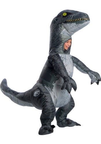 Inflatable Blue Velociraptor Jurassic World 2 チャイルド コスチューム ハロウィン 子ども コスプレ 衣装 仮装 こども イベント 子ども パーティ ハロウィーン 学芸会