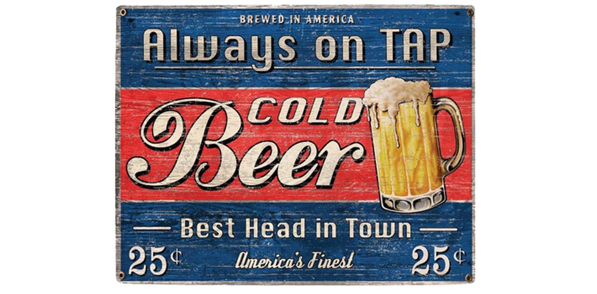 Legend Studios Cold Beer Distressed Wooden Sign _CLXg~jJ[ _CLXg  RNV ~j`A _CJXg fJ[ ~jJ[ A Mtg v[g