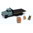 Mini ミニ Metals 1957 Chevy シボレー Flatbed with Brick Pallet, Cement & Wheelbarrow 1...