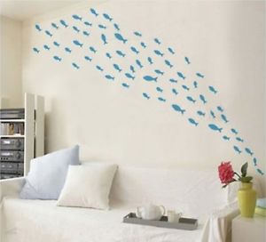 ホームデコレーション ウォールデコ ウォールステッカー インテリア 壁 シール Room Art リムーバル デコレーション Mural デカール Sea Fish