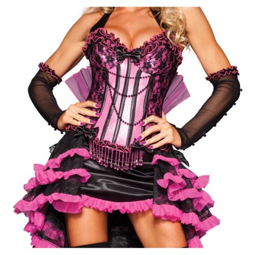 Burlesque 大人用 レディス 女性用 セクシー Can Can Dancer Saloon ガール クリスマス ハロウィン コスチューム コスプレ 衣装 変装 仮装