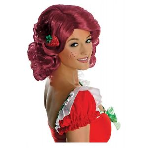 大人用 Strawberry Shortcake ストロベリーショートケーキWig レディス 女性用 クリスマス ハロウィン コスチューム コスプレ 衣装 変装 仮装