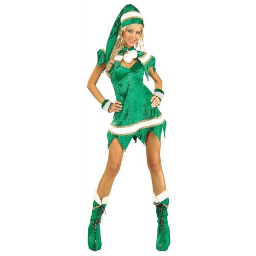 セクシー Elf 大人用 レディス 女性用 Santa Helper クリスマス Outfit クリスマス ハロウィン コスチューム コスプレ 衣装 変装 仮装