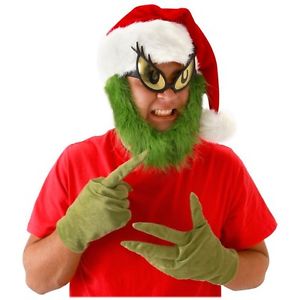 Grinch サンタ Hat with クマ 熊d 大人用 男性用 メンズ おもしろい クリスマス クリスマス ハロウィン コスチューム コスプレ 衣装 変装 仮装