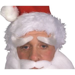 Deluxe Santa Claus Eyebrows アクセサリー 大人用 男性用 メンズ ホワイト Christmas クリスマス ハロウィン コスチューム コスプレ 衣装 変装 仮装