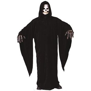 ＼1日 全品P5倍／Nightmare 大人用 Grim Reaper Death ブラック ローブStd/プラスサイズ 大きいサイズ クリスマス ハロウィン コスチューム コスプレ 衣装 変装 仮装