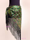 ベリーダンス 衣装 Peacock ヒップスカーフ Tribal Fringe Tassel ベルト 4 カラー コスチューム ダンス 衣装 発表会