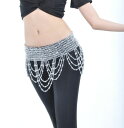 ベリーダンス 衣装 ヒップスカーフ ベルト ハンドメイド Waist beads Gold/Silver コスチューム ダンス 衣装 発表会(4)