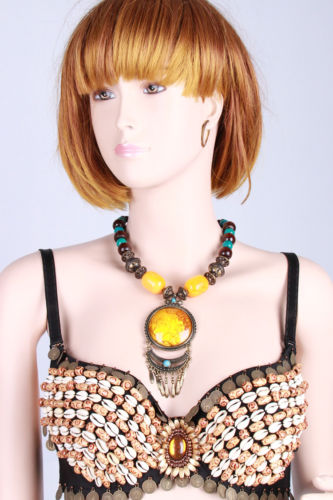 Tribal ベリーダンス 衣装 Accessory ネックレス Jewelry Turquoise 4 カラー コスチューム ダンス 衣装 発表会