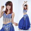 ベリーダンス 衣装 Outfit 2 セット ブラ&ベルト 32-34A/B/C Royal Blue コスチューム ダンス 衣装 発表会