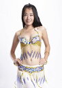 ベリーダンス 衣装 Outfit Flower 2 セット ブラ&ベルト 32-34A/B/C Gold コスチューム ダンス 衣装 発表会