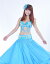 ベリーダンス 衣装 Outfit 2 セット ブラ&ベルト 32-34A/B/C Light Blue コスチューム ダンス 衣装 発表会