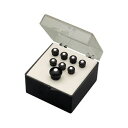 }[` Martin Bridge and End Pin Set in Black with White Dots