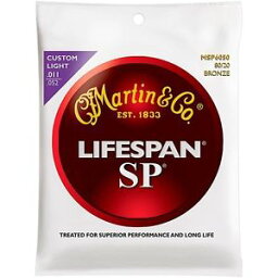 マーチン Martin SP 6050 80/20 Bronze Lifespan Coated Acoustic Strings カスタム Light