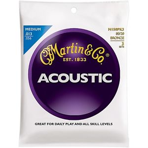 ޡ Martin M150 80/20 Bronze Round Wound Medium ƥå   Strings - 3 Pack