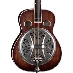 fB[ Dean Resonator Spider Acoustic Guitar Antique Distressed Natural Oil LN