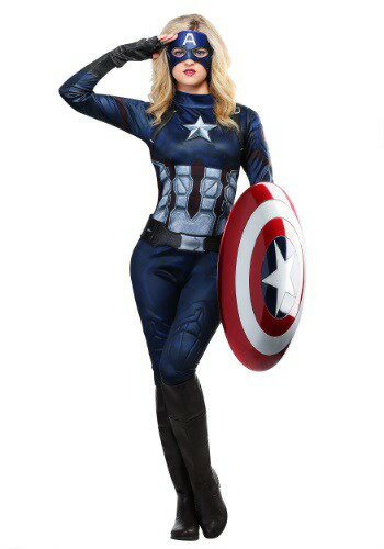 Captain America Women 039 s コスチューム ハロウィン レディース コスプレ 衣装 女性 仮装 女性用 イベント パーティ ハロウィーン 学芸会