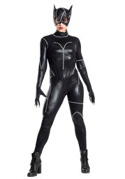 Women's Catwoman デラックス コスチューム ハロウィン レディース コスプレ 衣装 女性 仮装 女性用 イベント パーティ ハロウィーン 学芸会