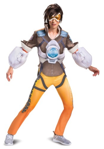 Overwatch Women's Tracer デラックス コスチューム ハロウィン レディース コスプレ 衣装 女性 仮装 女性用 イベント パーティ ハロウィーン 学芸会