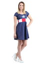 Women's Captain America マーベル コスチューム Dress ハロウィン レディース コスプレ 衣装 女性 仮装 女性用 イベント パーティ ハロウィーン 学芸会