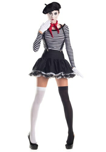 Mesmerizing Mime コスチューム ハロウィン レディース コスプレ 衣装 女性 仮装 女性用 イベント パーティ ハロウィーン 学芸会