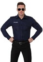 大人用 Long Sleeve ポリス 警察 Officer Shirt クリスマス ハロウィン メンズ コスプレ 衣装 男性 仮装 男性用 イベント パーティ ハロウィーン 学芸会