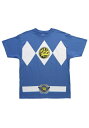 Blue Power Ranger T-Shirt クリスマス ハロウィン メンズ コスプレ 衣装 男性 仮装 男性用 イベント パーティ ハロウィーン 学芸会 学園祭 学芸会 ショー お遊戯会 二次会 忘年会 新年会 歓迎会 送迎会 出し物 余興 誕生日 発表会