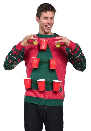 Tipsy Elves Mens Beer Pong Ugly Christmas Sweater ꥹޥ ϥ  ץ...