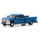 Greenlight 2018 Chevy シボレー Silverado 3500 Dually Service Bed 1/64 スケール | ダイキャストカ...