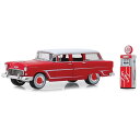 Greenlight 1955 Chevy シボレー Two-Ten Townsman & Pump 1/64 スケール | ダイキャストカー ダイキャスト 車...