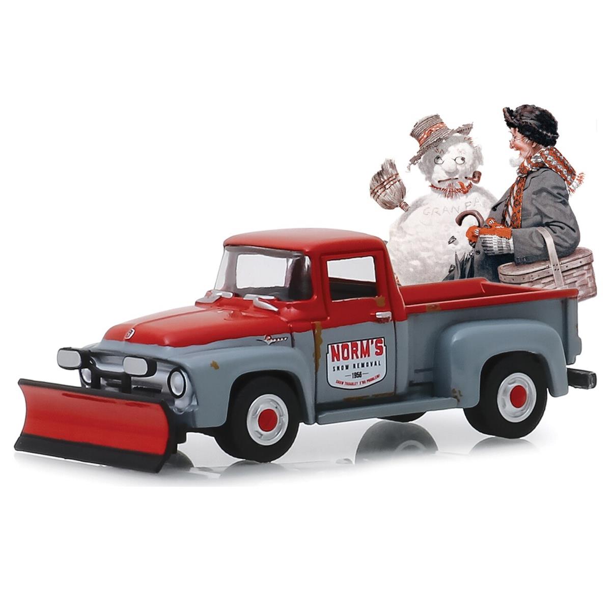 Greenlight Norman Rockwell 1956 Ford tH[h F-100 with Snow Plow 1/64 XP[ | _CLXgJ[ _CLXg Ԃ̂   RNV ~j`A _CJXg fJ[ ~jJ[ A Mtg v[g