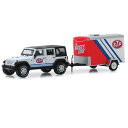 Greenlight 2015 Jeep ジープ Wrangler Unlimited STP Trailer 1/64 スケール ダイキャストカー ダイキャスト 車のおもちゃ 車 おもちゃ コレクション ミニチュア ダイカスト モデルカー ミニカー アメ車 ギフト プレゼント