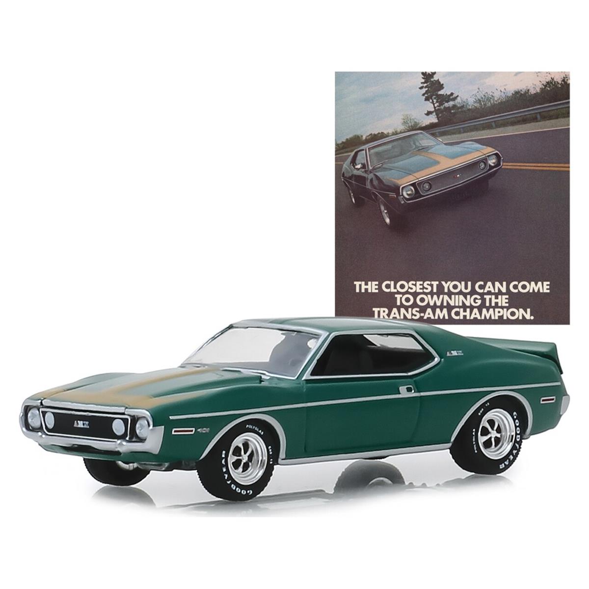 楽天Mars shopGreenlight 1972 AMC AMC Javelin AMX Authentic Ad Car 1/64 スケール | ダイキャストカー ダイキャスト 車のおもちゃ 車 おもちゃ コレクション ミニチュア ダイカスト モデルカー ミニカー アメ車 ギフト プレゼント