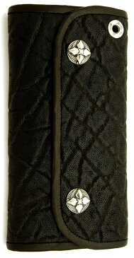 BWL ビルウォールレザー Bill Wall Leather ハイブリッド ラージ エレファント ウォレット クロス スナップ 財布 | アクセサリー 長財布 シルバー スカル ハトメ 象 ゾウ 革 レザー おしゃれ メンズ レディース プレゼント ギフト 贈り物 正規品
