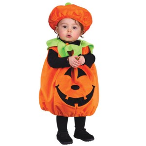 2点セット！赤ちゃん用 かぼちゃのクリスマス ハロウィン衣装 ソフト・コンフィ・パンプキン ベイビー用コスチューム 0歳/1歳/2歳