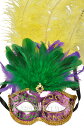 Mardi Gras Celebration Mask (Purple) コスチューム クリスマス ハロウィン コスプレ 衣装 仮装 面白い ウィッグ かつら マスク 仮面 学園祭 文化祭 学祭 大学祭 高校 イベント