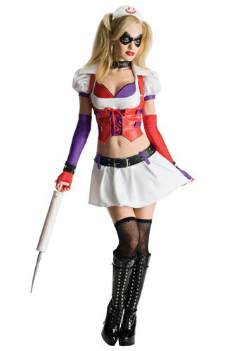 Arkham Asylum Harley Quinn コスチューム クリスマス ハロウィン レディース コスプレ 衣装 女性 仮装 女性用 イベント パーティ ハロウィーン 学芸会