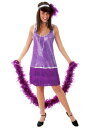 Purple 大きいサイズ フラッパー Dress コスチューム クリスマス ハロウィン レディース コスプレ 衣装 女性 仮装 女性用 イベント パーティ ハ...