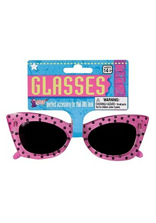 80S POLKA DOT GLASSES サングラス 眼鏡 メガネ コスプレ コスチューム 変装 クリスマス ハロウィン