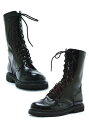 大人用 ブラック Combat ブーツ | コスプレ 衣装 仮装 小道具 おもしろい イベント パーティ 発表会 デコレーション リボン アクセサリー メンズ ...