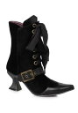 ブラック Velvet Heeled ブーツ for Women | コスプレ 衣装 仮装 小道具 おもしろい イベント パーティ 発表会 デコレーション リボ...