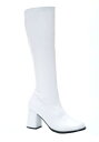 Women's ホワイト Gogo コスチューム ブーツ | コスプレ 衣装 仮装 小道具 おもしろい イベント パーティ 発表会 デコレーション リボン アク...