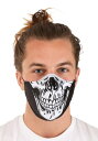 Adult's スケルトン 骸骨Sublimated Face マスク | コスプレ 衣装 仮装 小道具 おもしろい イベント パーティ 発表会 デコレーション...