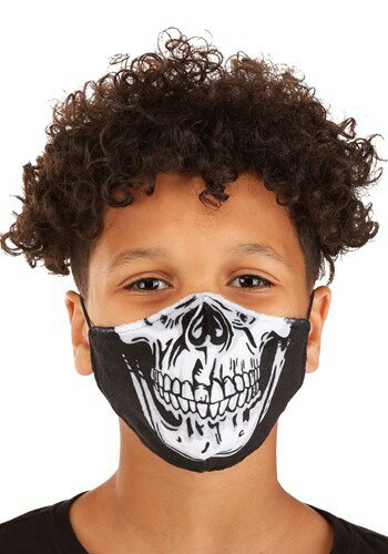 Child's スケルトン 骸骨Sublimated Face マスク | コスプレ 衣装 仮装 小道具 おもしろい イベント パーティ 発表会 デコレーション...